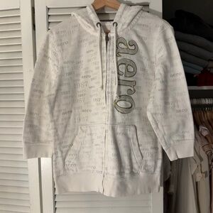 Aéropostale Full-Zip Logo Hoodie | Cotton Blend | XL